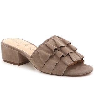 Sole Society Valentia Ruffle Mule Size 7.5